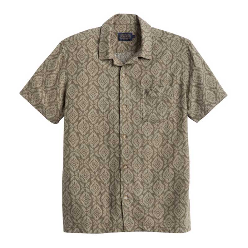 Pendleton Mens Short Sleeve Linen Camp Shirt