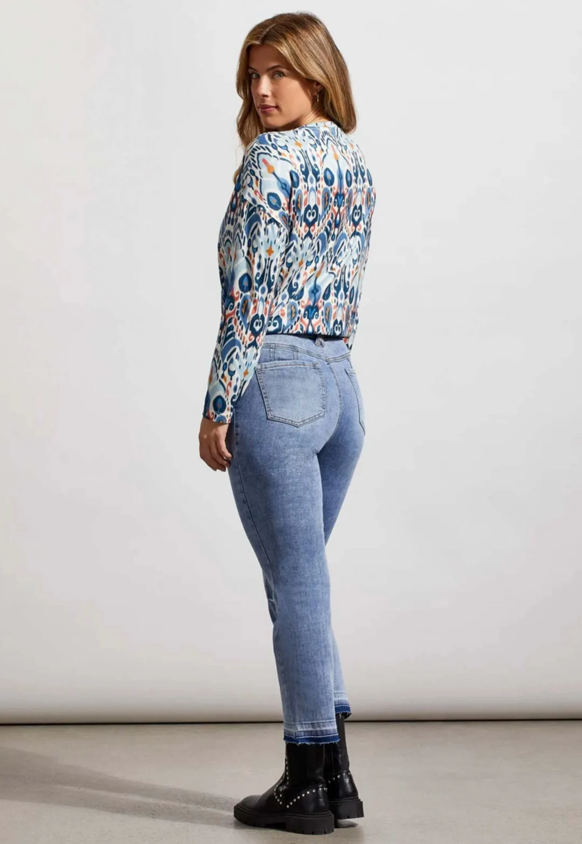 Tribal Womens Sophia Micro Flare Crop Jean