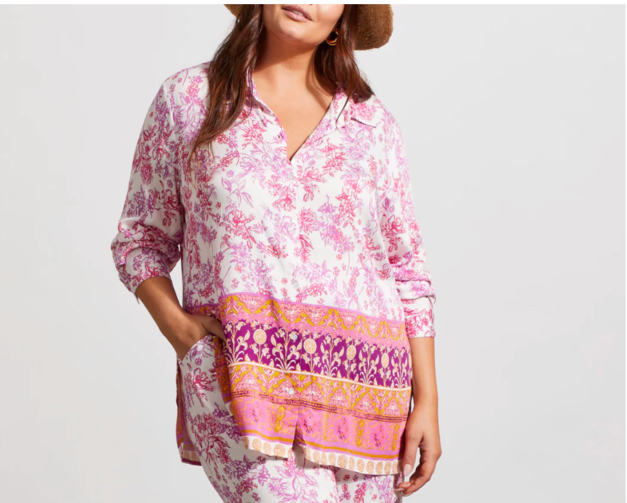 Tribal Womens Border Print Shirt