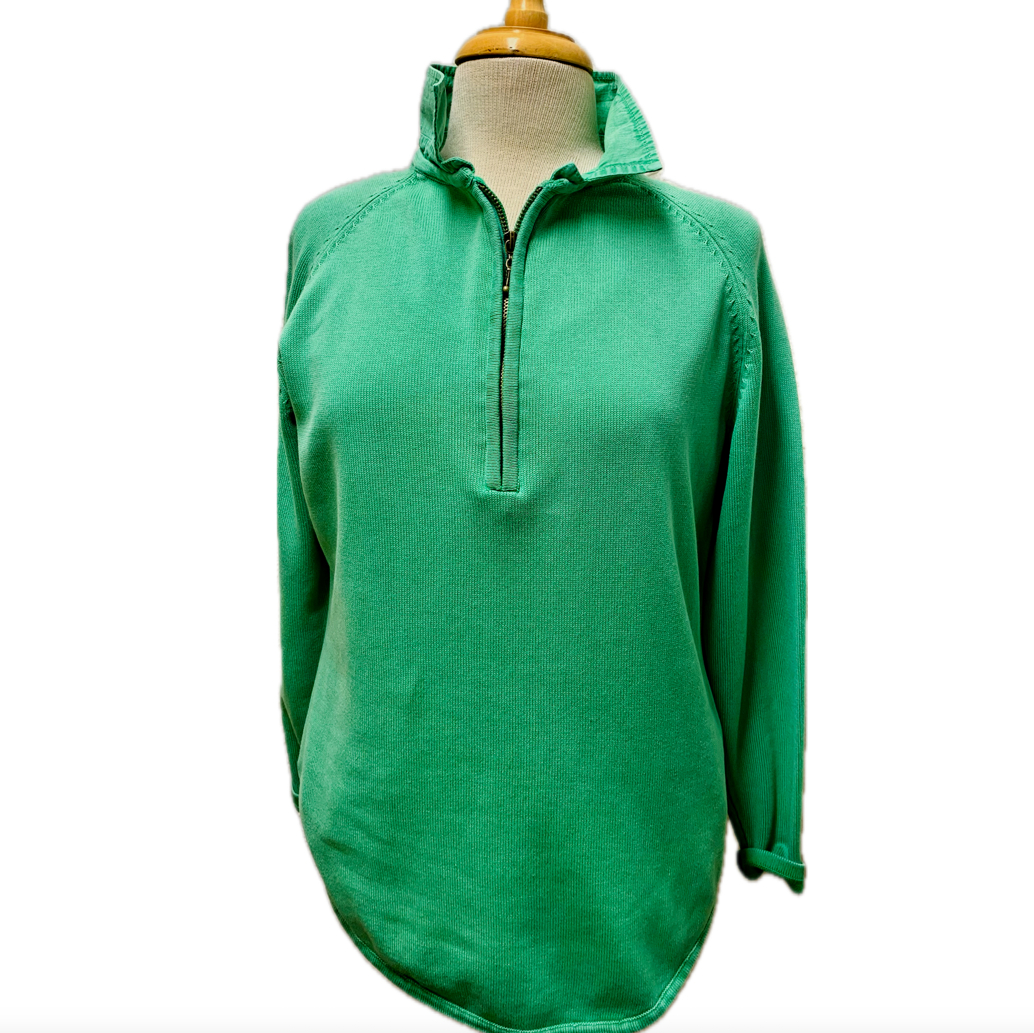 PBJ Womens 1/4 Zip Cotton Pullover -   Kelly Green