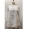 Cut Loose Womens  Linen High Collar Shirt - White