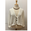 Habitat Womens Sea Purl Stripe Cardigan - White