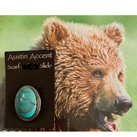 Austin Accent Scarf Slide with Oval Turquoise Stone