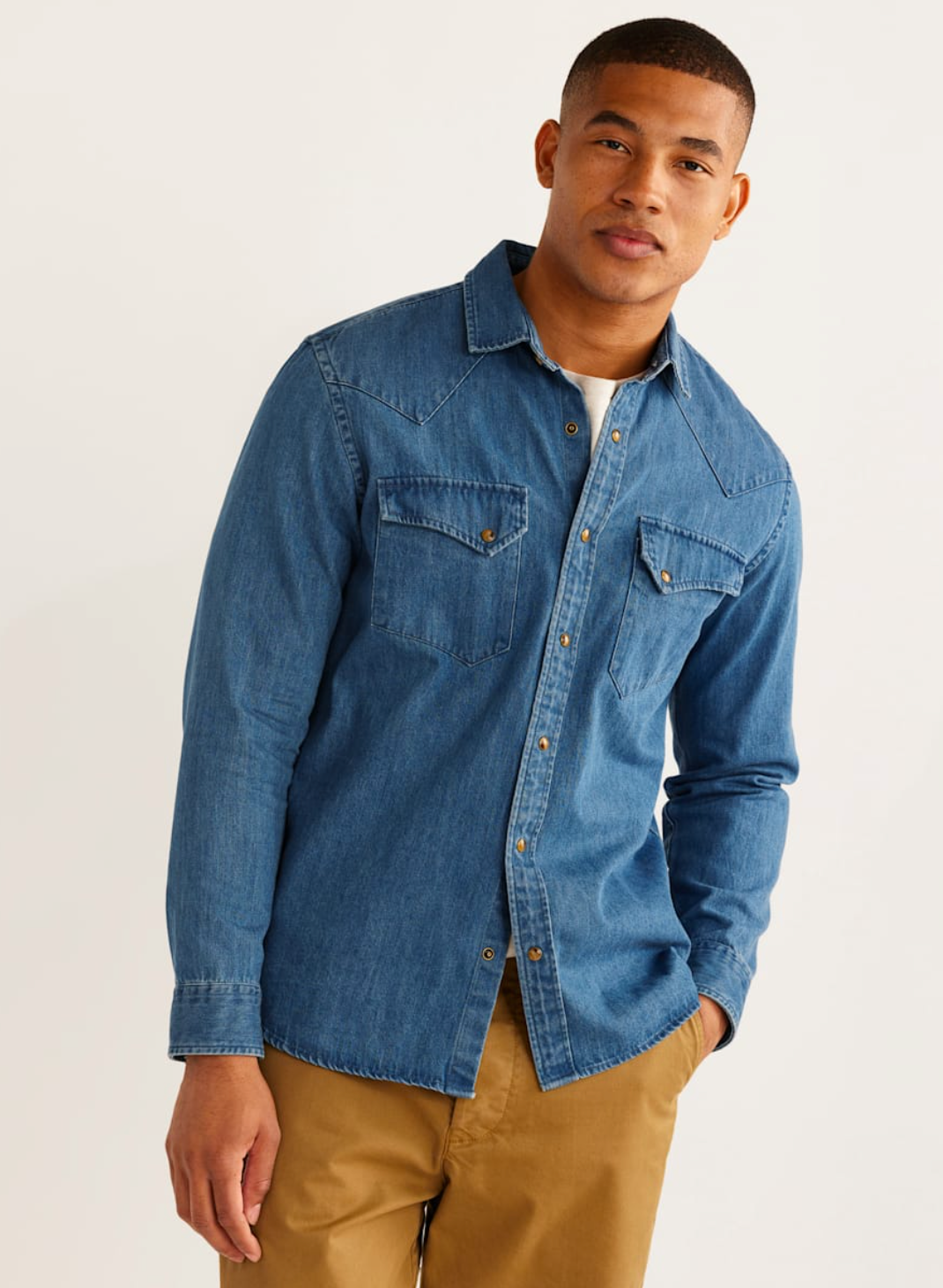 Pendleton Mens Wyatt Shirt Indigo Denim