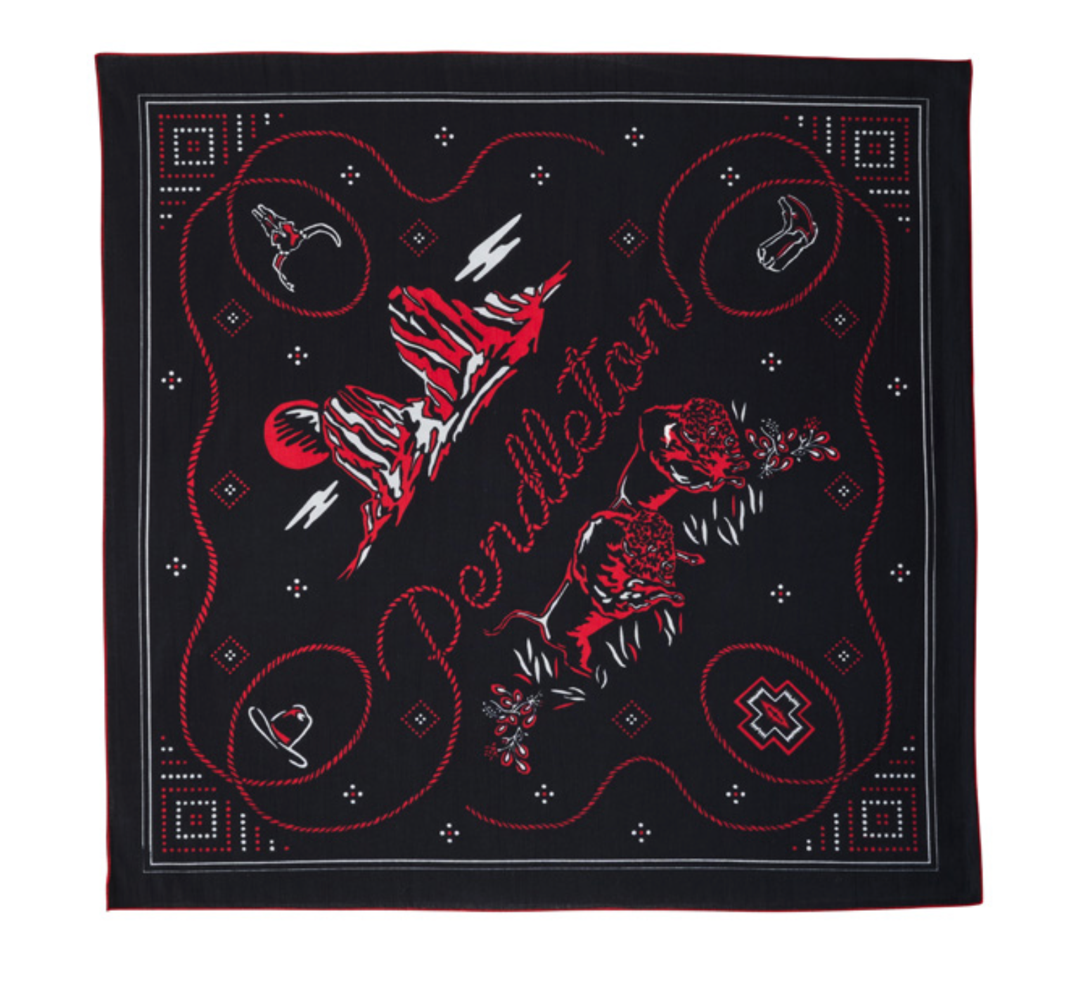 Pendleton Cowboy Black Cotton Bandana