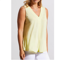 Tribal Womens Pleated Sleeveless Modal Top - Wild Lime