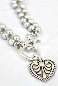 Lizou Heart Convertible Double Strand Heart Necklace