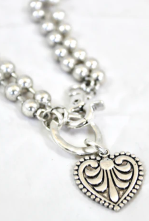 Lizou Heart Convertible Double Strand Heart Necklace