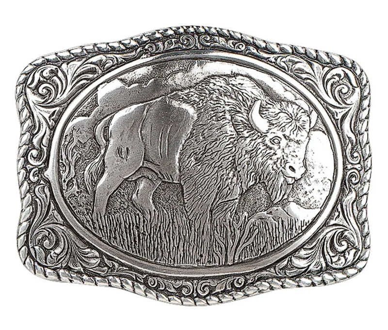 Nocona Rectangle Buffalo/Bison Belt Buckle