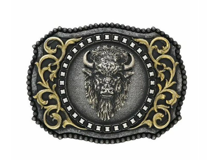 Nocona Buffalo/Bison Head Belt Buckle