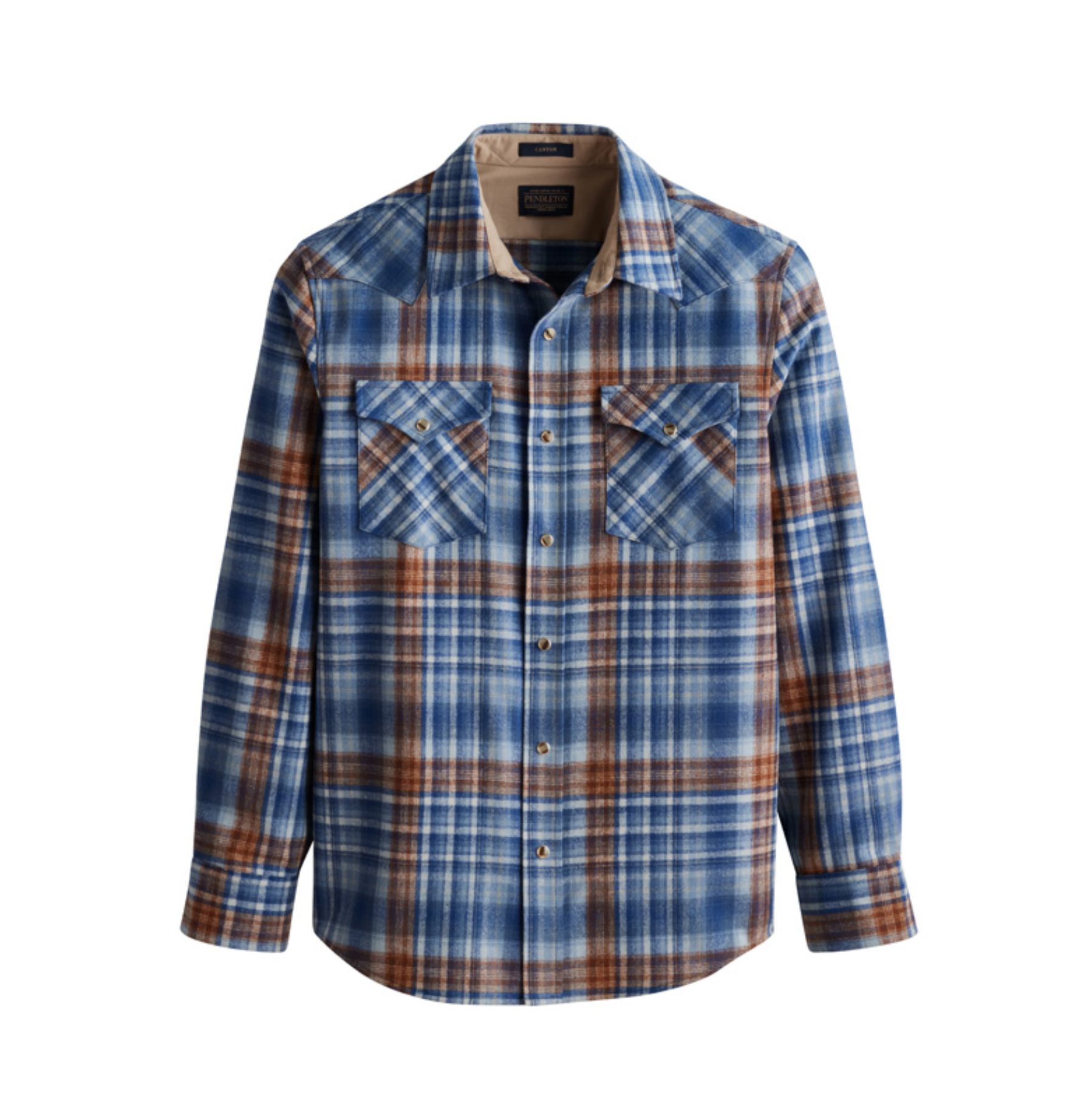 Pendleton Mens Snap-Front Virgin Wool Western Canyon Shirt-Regular