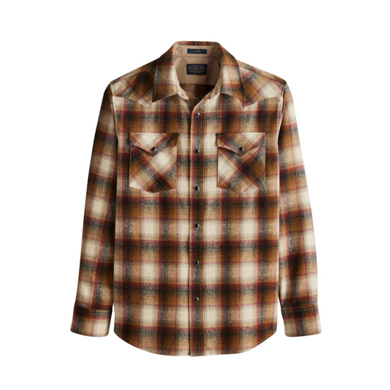 Pendleton Mens Snap-Front Virgin Wool Western Canyon Shirt-Regular