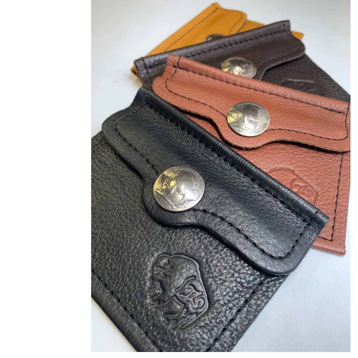 TLS Buffalo/Bison Leather Coin Purse with Buffalo Nickel