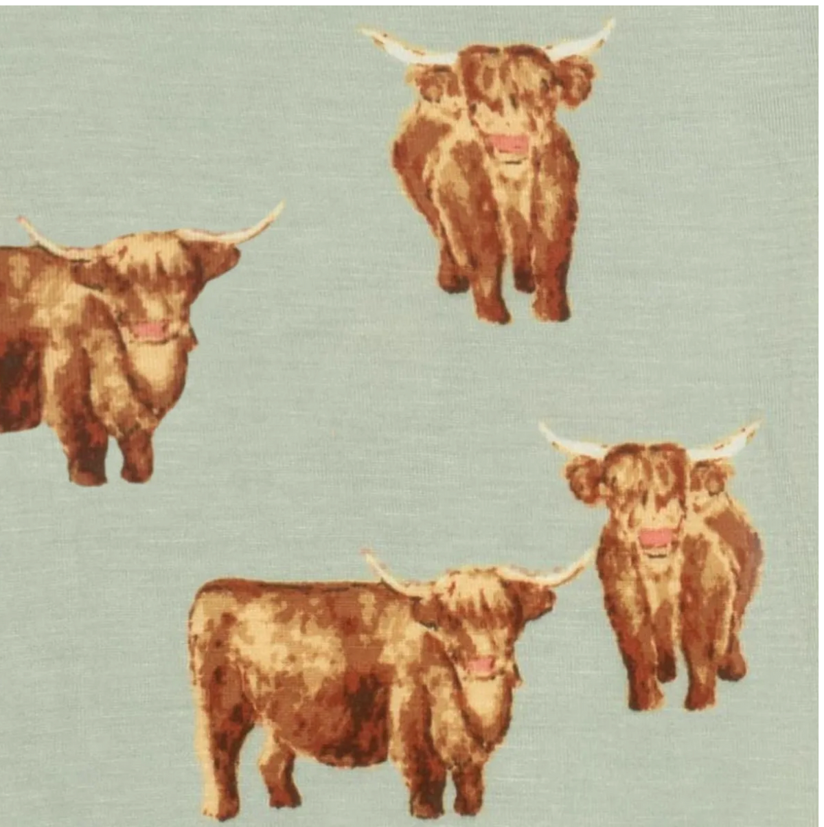 Milkbarn Zipper Pajama Highland Cow (Bamboo)