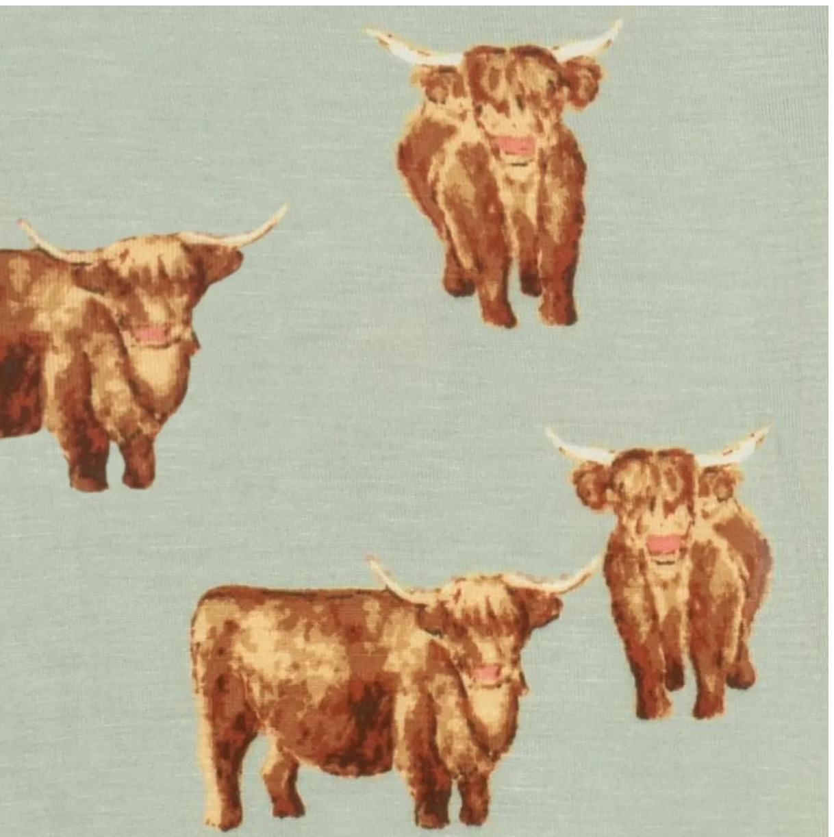 Milkbarn Zipper Pajama Highland Cow