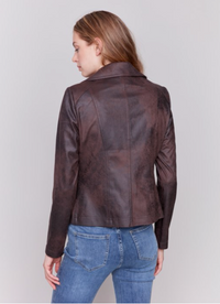 Charlie B Womens Faux Leather Perfecto Jacket