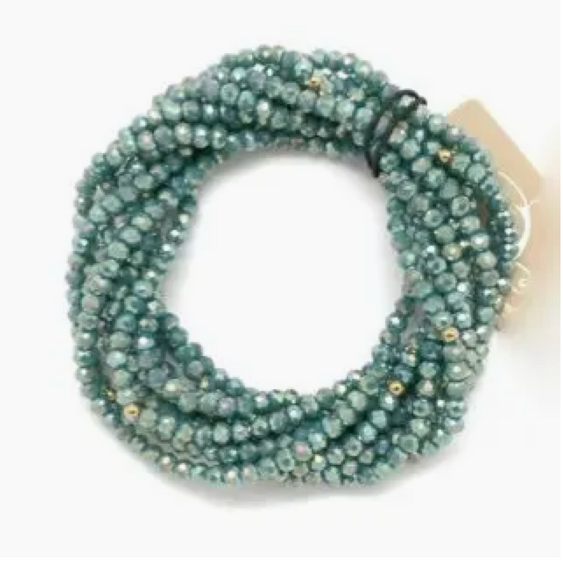 Lizou Delicate Crystal Mini Stack Bracelet