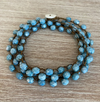 Twist Style Denim Blue Long Layering Necklace