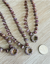 Twist Style Smoky Lavender Pressed Glass Necklace