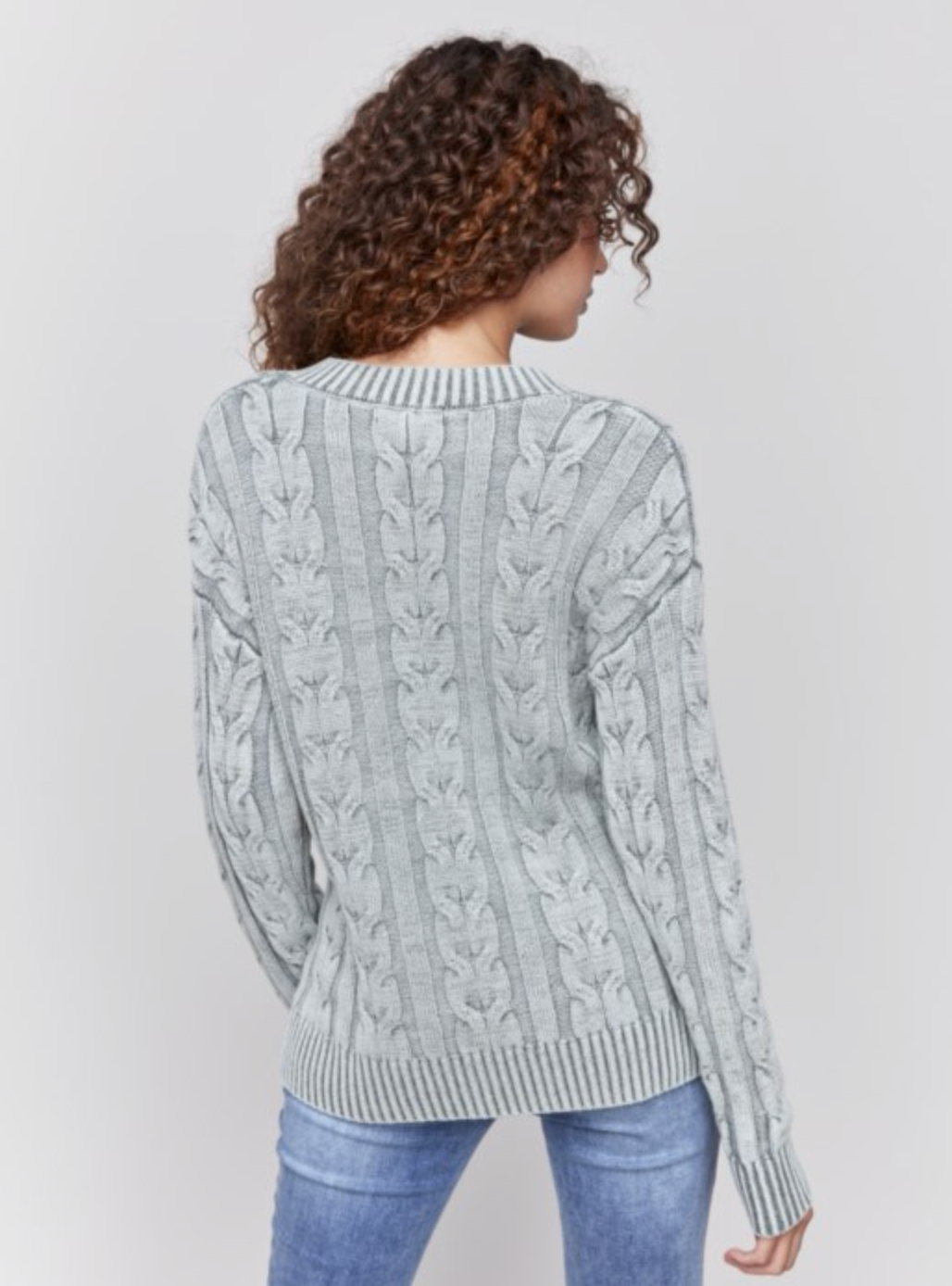 Charlie B Womens Cable Knit Sweater
