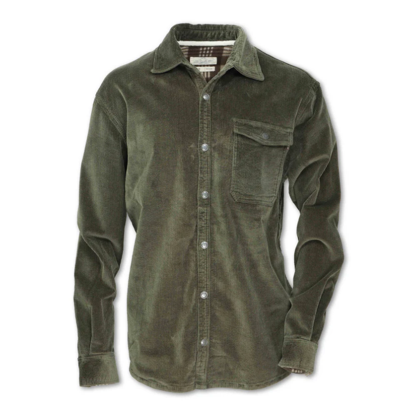 Purnell Corduroy Shirt Jacket - Olive