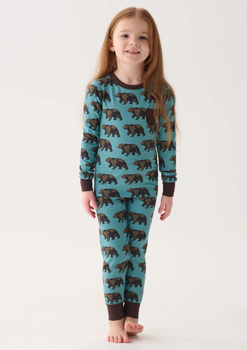 Hatley Kids Walking Bears Bamboo Pajama Set