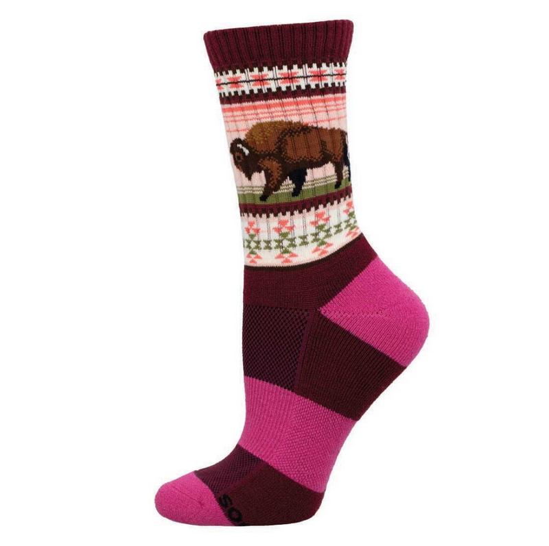 SockSmith Womens Buffalo/Bison Merino Wool Socks