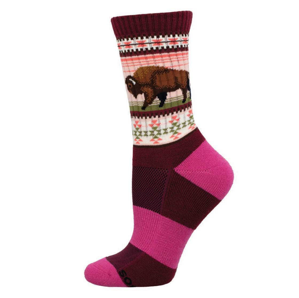 Socksmith Womens Buffalo/Bison Merino Wool Socks