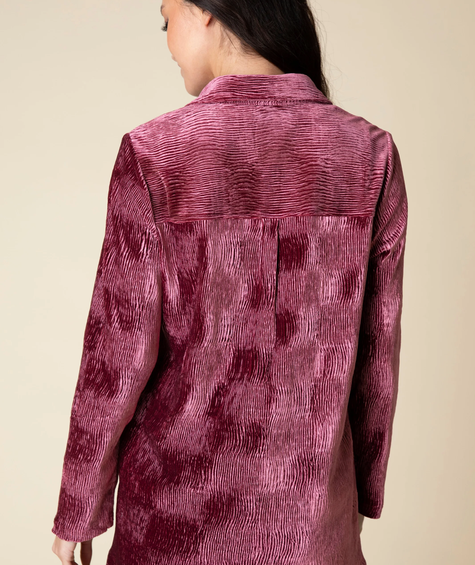 Habitat Womens Crinkle Velvet Shirttail Tunic