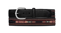 Mens Tony Lama Lace Edge Horsehair Ribbon Belt