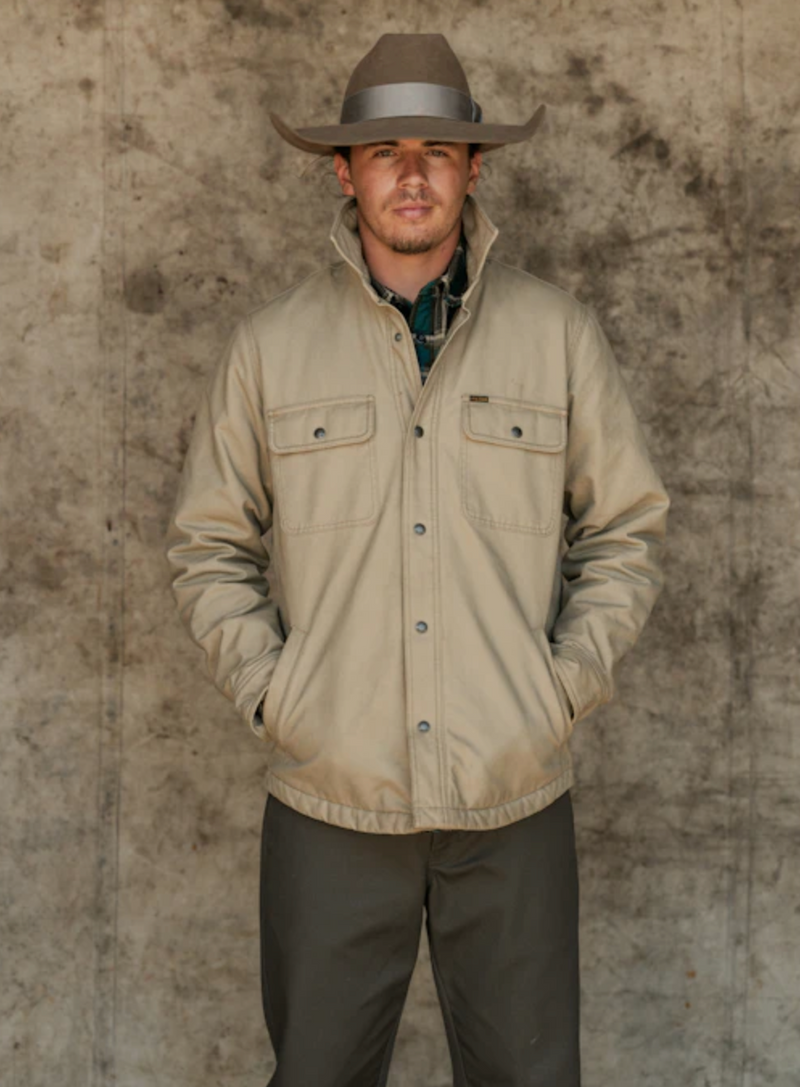 Filson Mens Fleece Lined Jac-Shirt - Gray Khaki