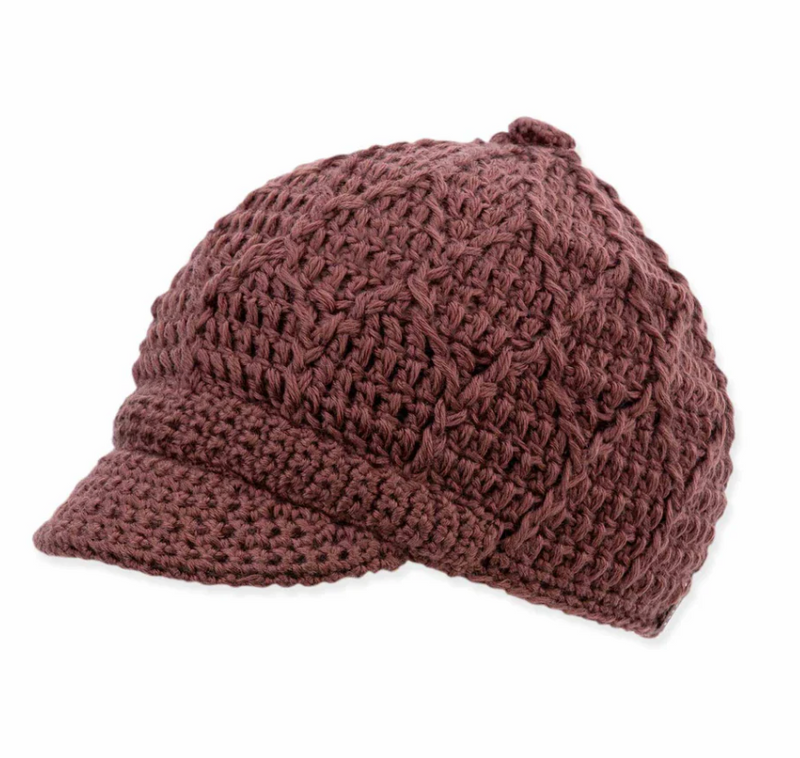 Pistil Womens Jax Knit Brim Beanie - Rose Brown