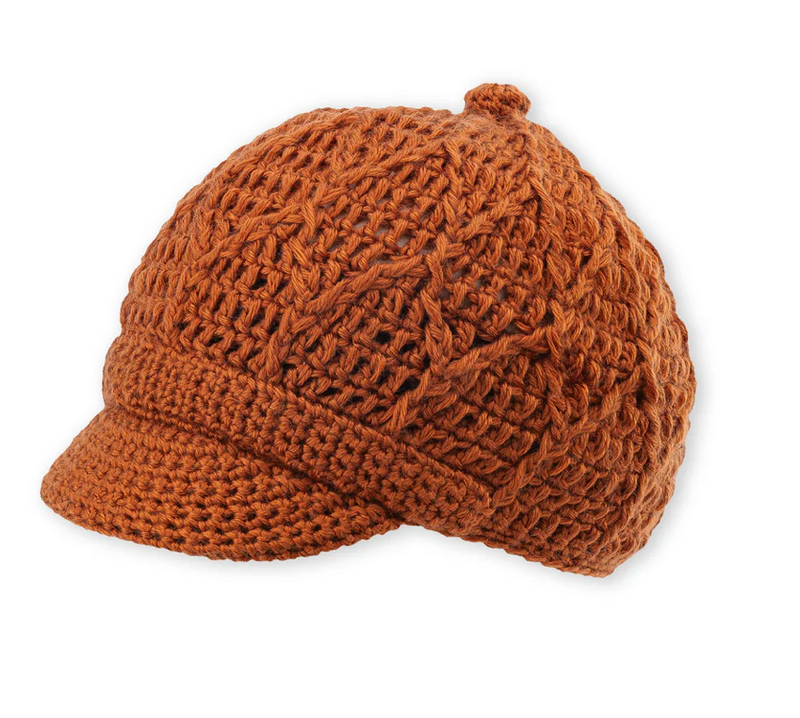 Pistil Womens Jax Knit Brim Beanie - Rust