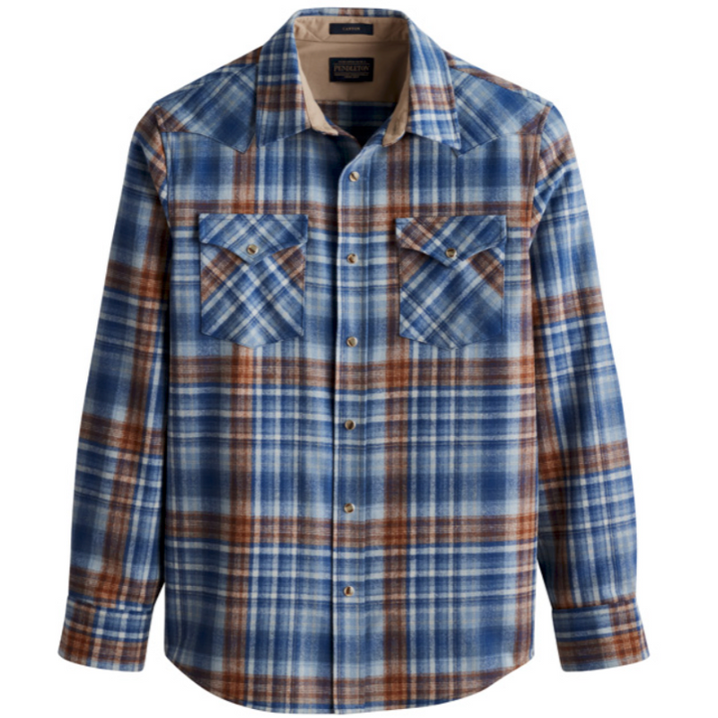 Pendleton Mens Snap-Front Virgin Wool Western Canyon Shirt-Regular