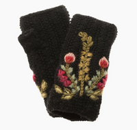 French Knot Womens Flower Meadow Handwarmer