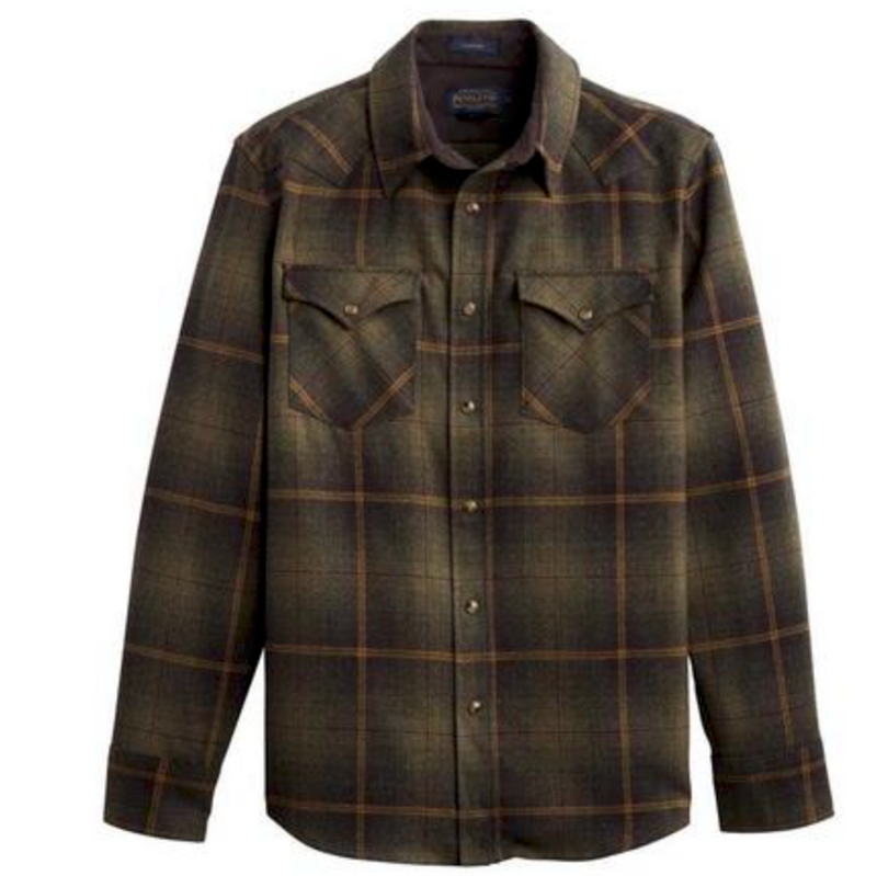 Pendleton Mens Snap-Front Virgin Wool Western Canyon Shirt-Regular