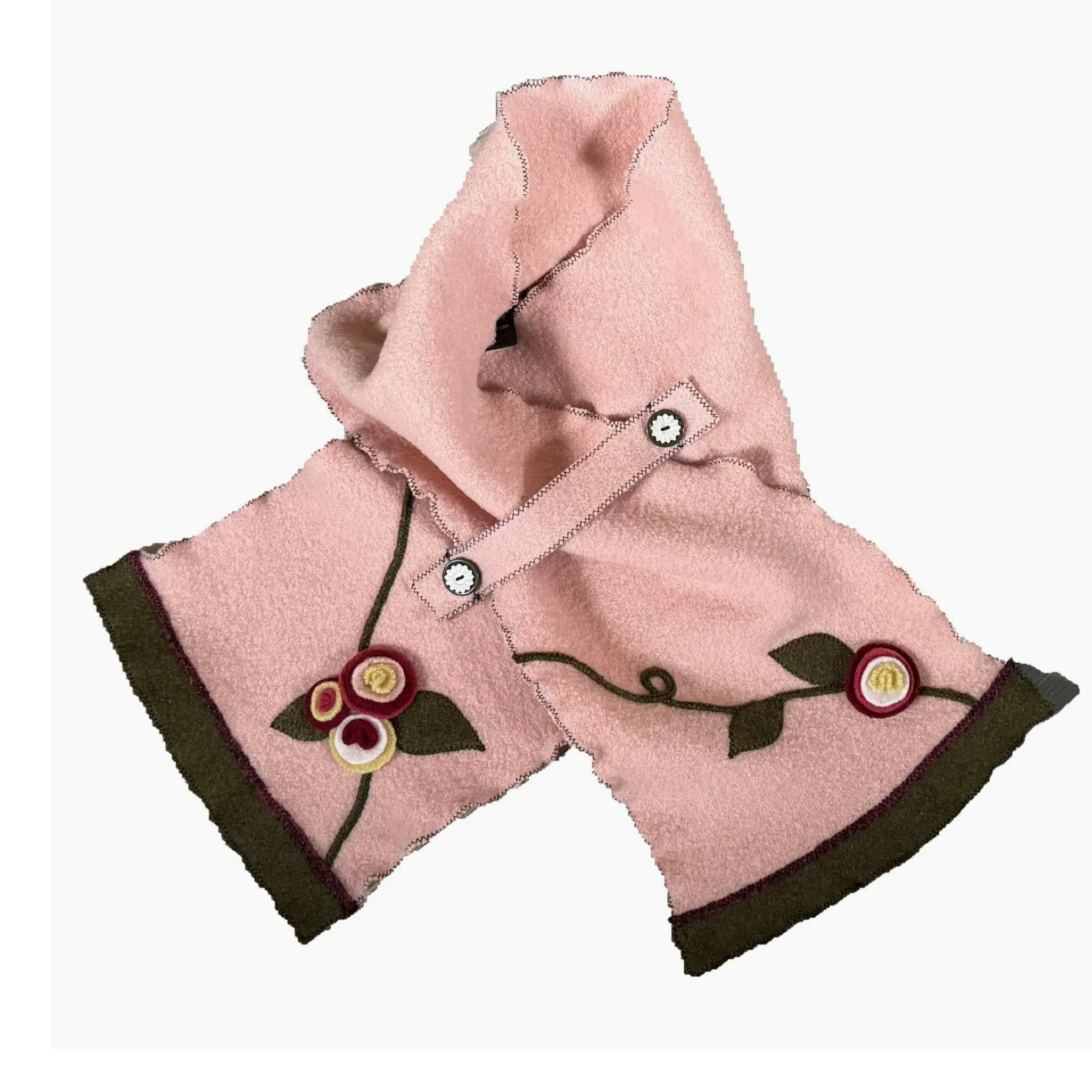 Woolflower Womens Vintage Rose Scarf