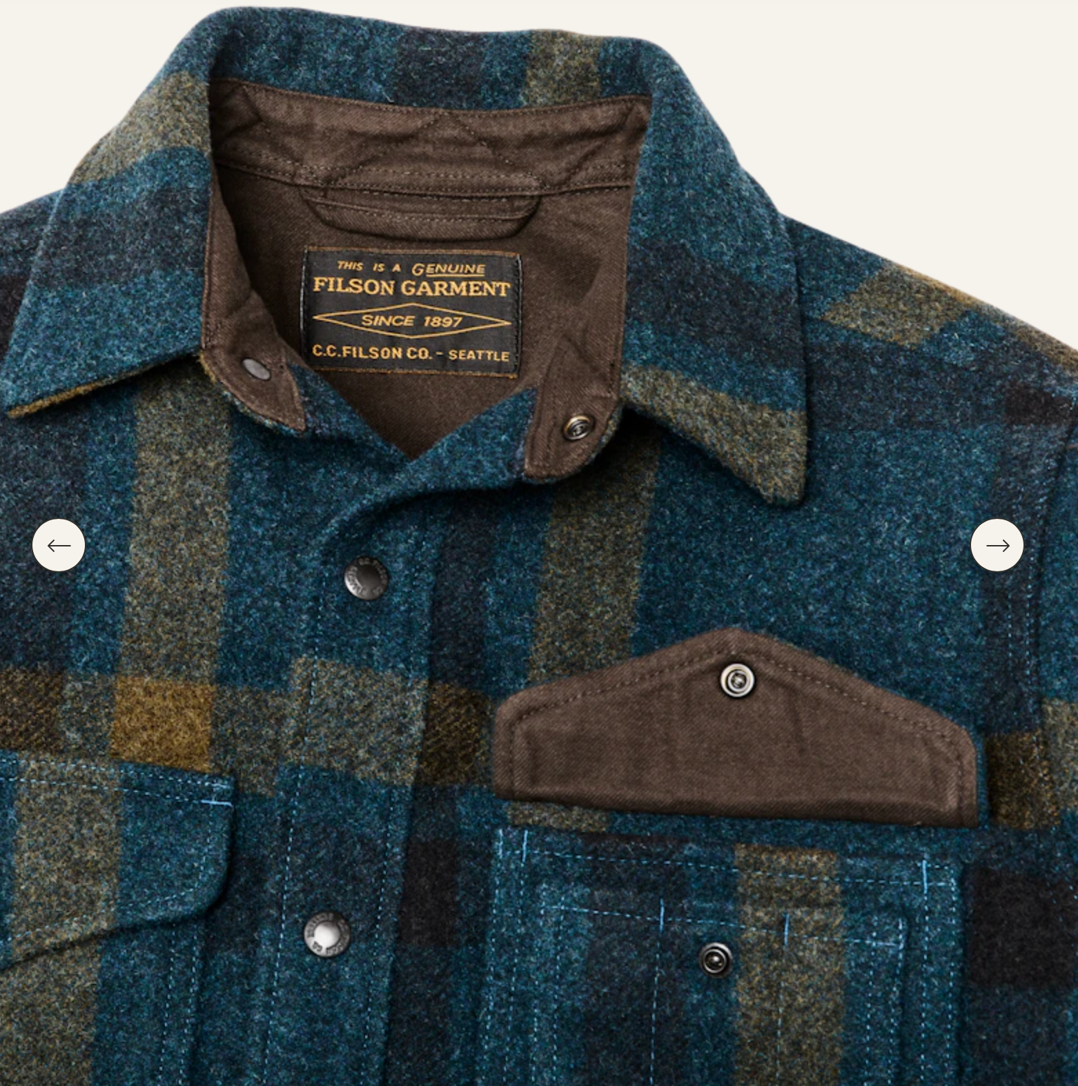 Filson Mens Wool Lined Mackinaw Jac-Shirt