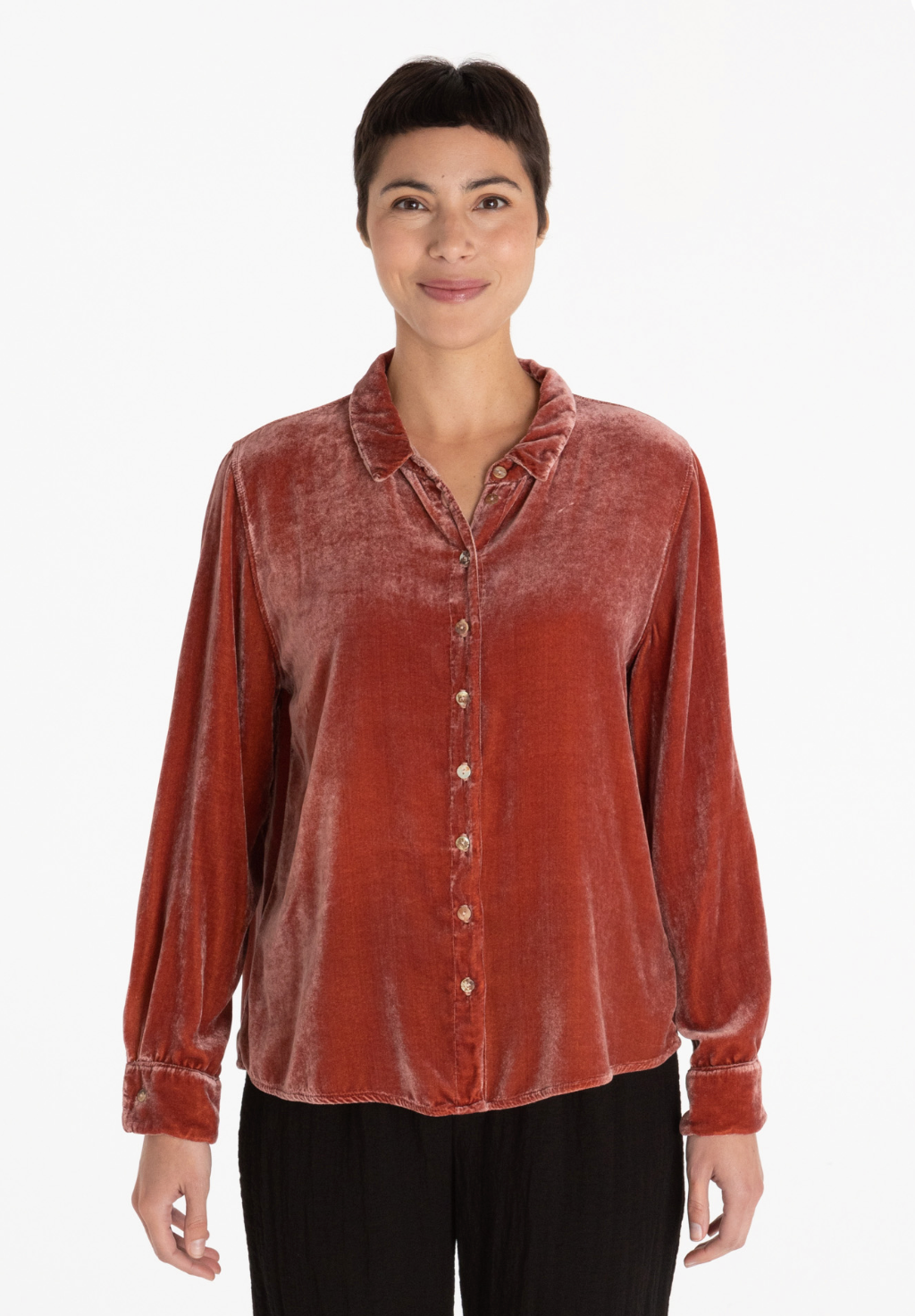 Cut Loose Womens Velvet Fitted Shirt