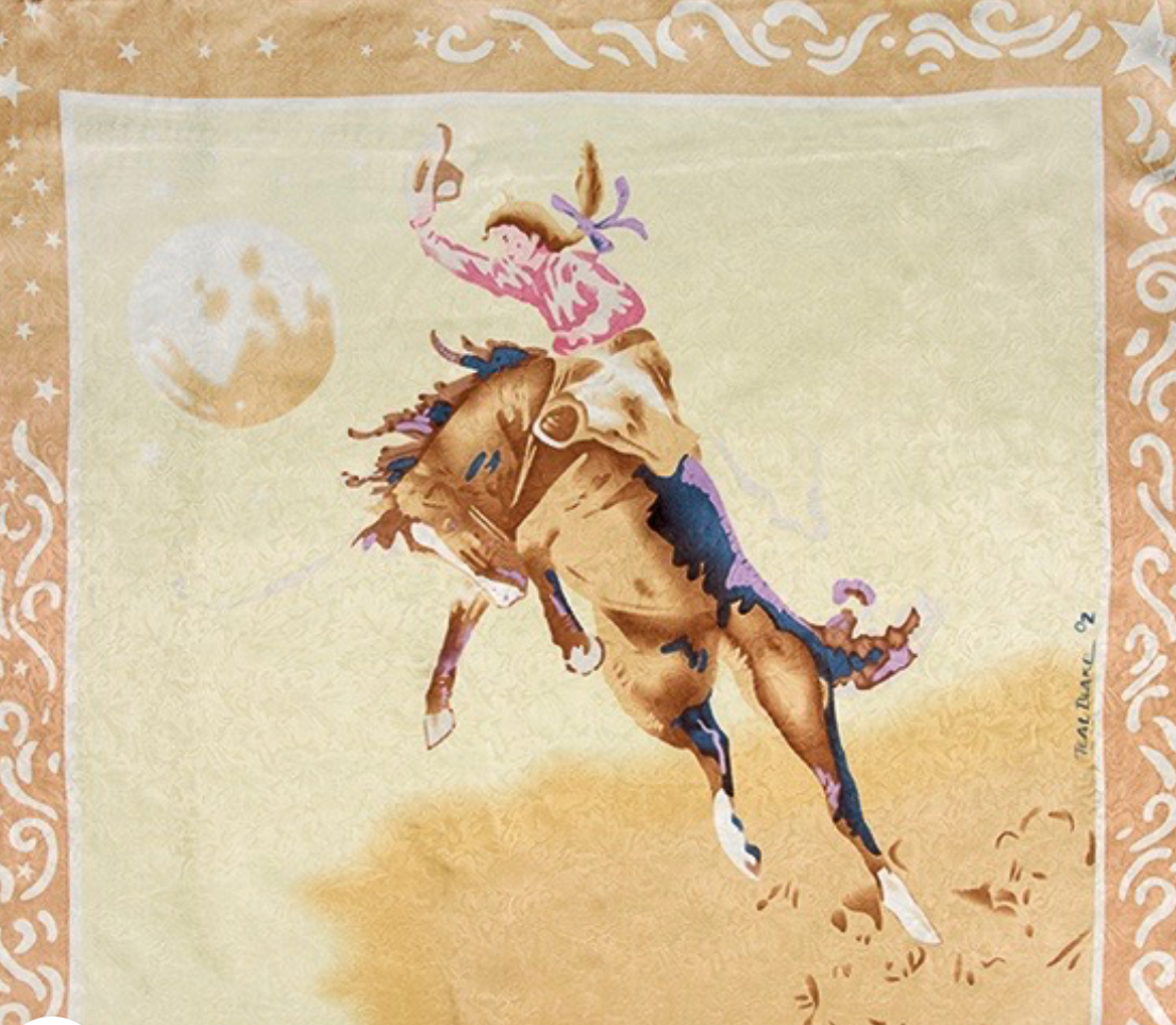 Wyoming Traders Silk Blake Tan Limited Edition Cowgirl Scarf