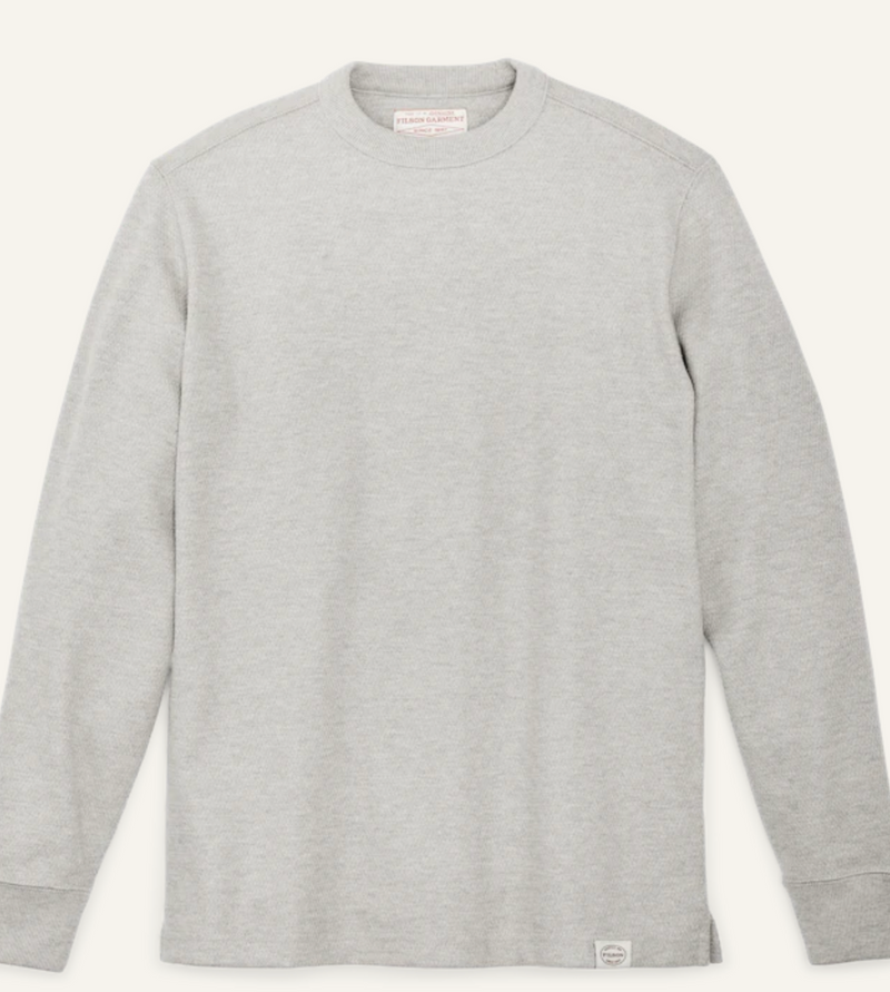 Filson Mens Thermal Crew-Light Heather Gray