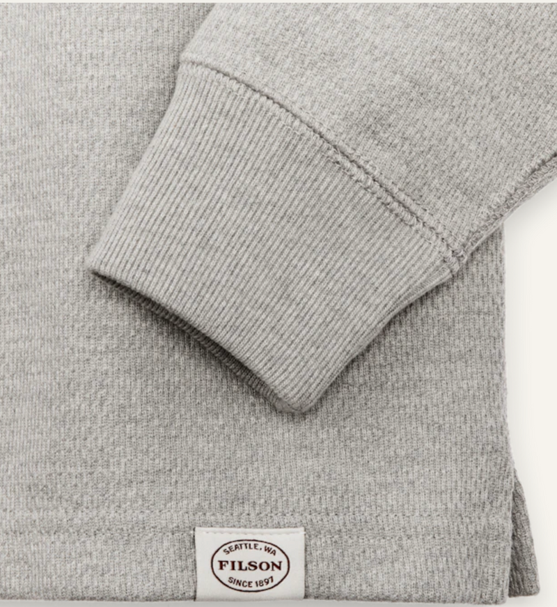 Filson Mens Thermal Crew-Light Heather Gray