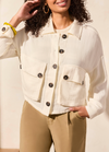 Tribal Womens Cotton Gauze Button-Up Jacket