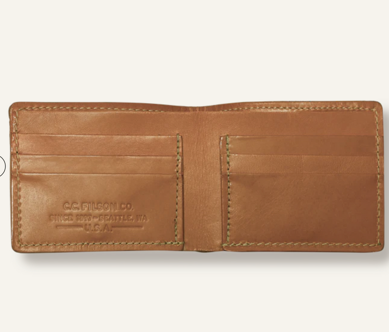 Filson Six-Slot Bridle Leather Bi-Fold Wallet