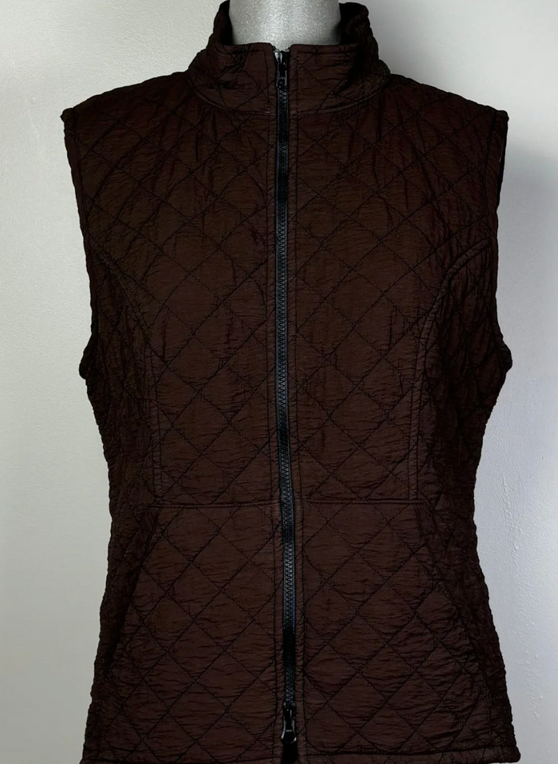 Cut Loose Womens Quilted Vest - Mahogany