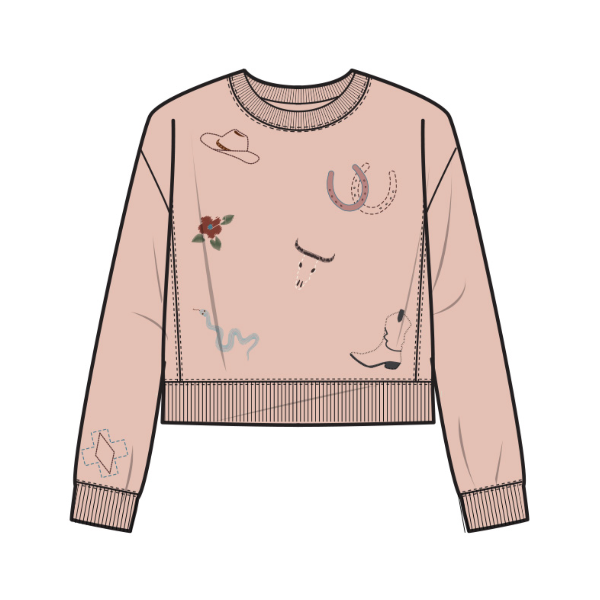 Pendleton Womens Graphic French Terry Pullover