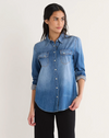 Pendleton Womens Denim Chambray Gambler Shirt