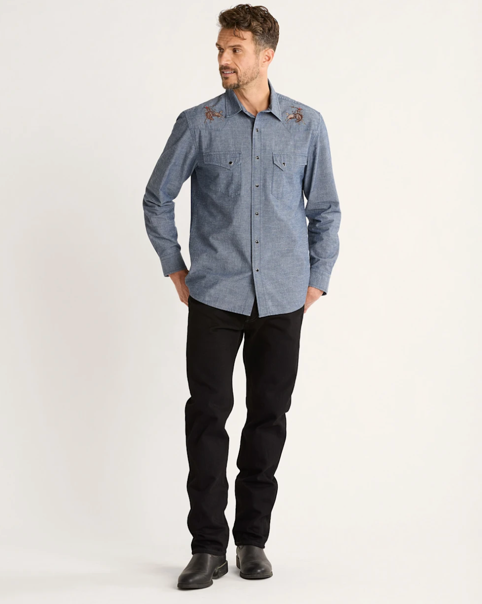 Pendleton Mens Gambler Chambray Shirt