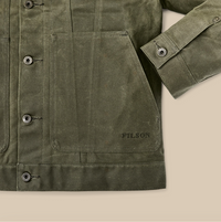 Filson Mens Short Lined Tin Cloth Cruiser Jacket