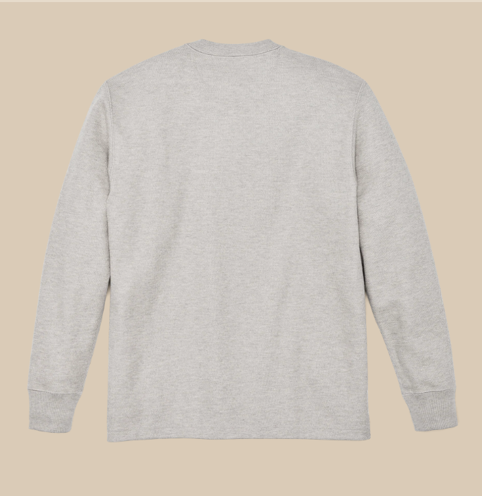 Filson Mens Thermal Crew-Light Heather Gray